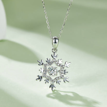 Necklace with Spinning Moissanite in "Dance of Diamonds