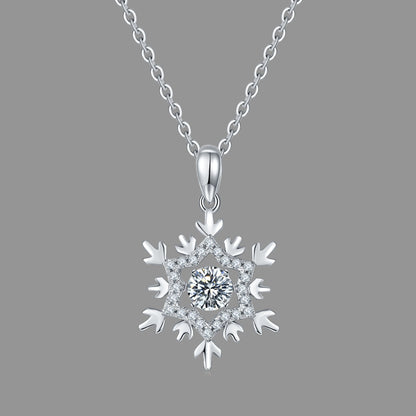 Necklace with Spinning Moissanite in "Dance of Diamonds