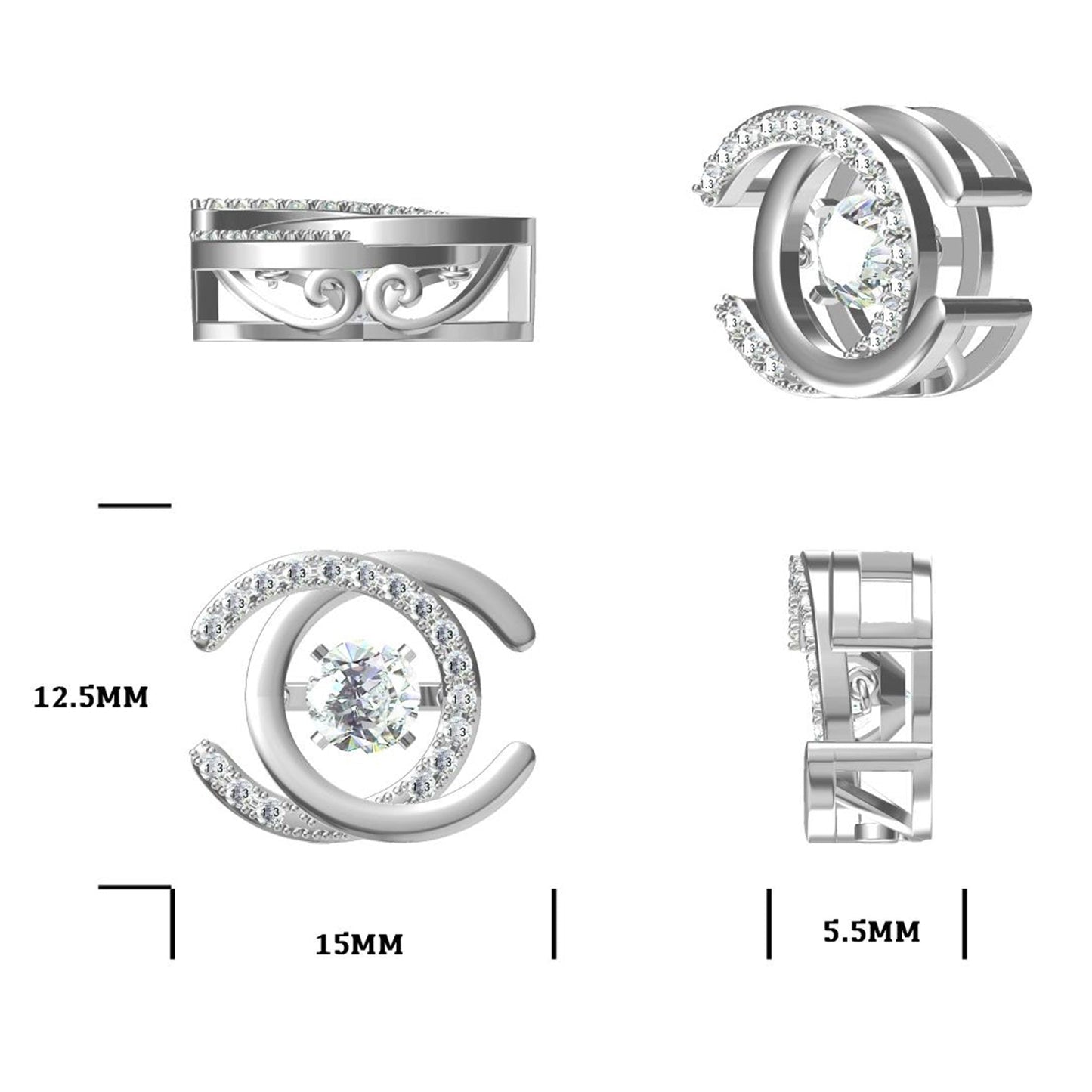 Moissanite Spin: Dynamic Diamond Dance