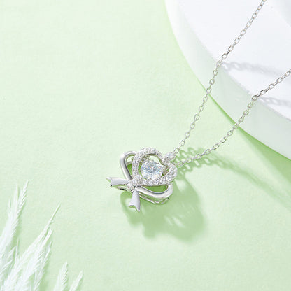 Spin Moissanite Necklace in Sterling Silver: Turn to Shine