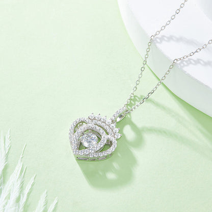 Necklace made of spin moissanite, "Whirlwind of Radiance