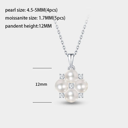 A Necklace of Timeless Elegance Made of S925 Silver and Pearls