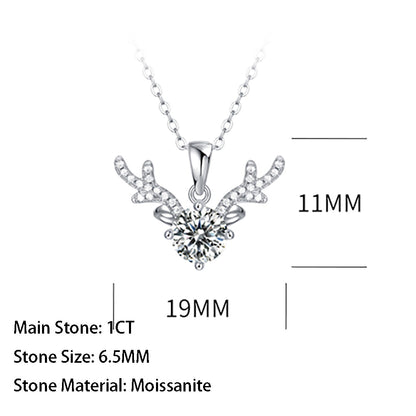 Graceful and glitzy 6.5mm Moissanite Beauty on S925 Chain