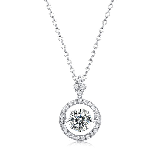 Classic Simplicity: 1ct Moissanite Beauty on S925 Silver Chain