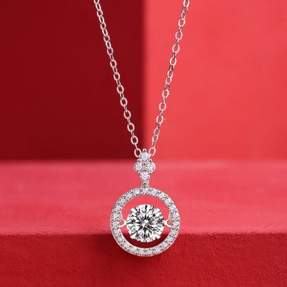 Classic Simplicity: 1ct Moissanite Beauty on S925 Silver Chain