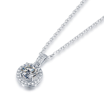 Radiate Beauty - Sparkling 1ct Moissanite Pendant on S925 Silver Chain