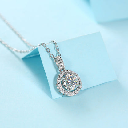 Radiate Beauty - Sparkling 1ct Moissanite Pendant on S925 Silver Chain