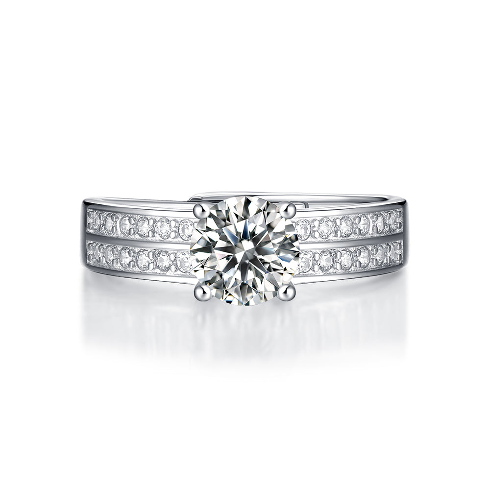 Women's A Timeless Treasure: Classic 1ct 6.5MM Moissanite in S925 Silver