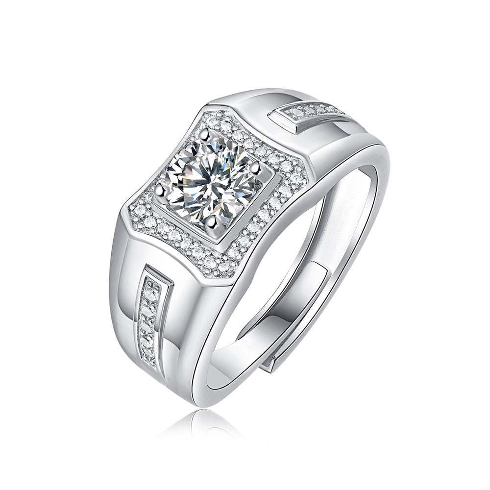 The Perfect 1ct 6.5MMMoissanite Ring for Every Occasion in Stunning Silver Sparkle