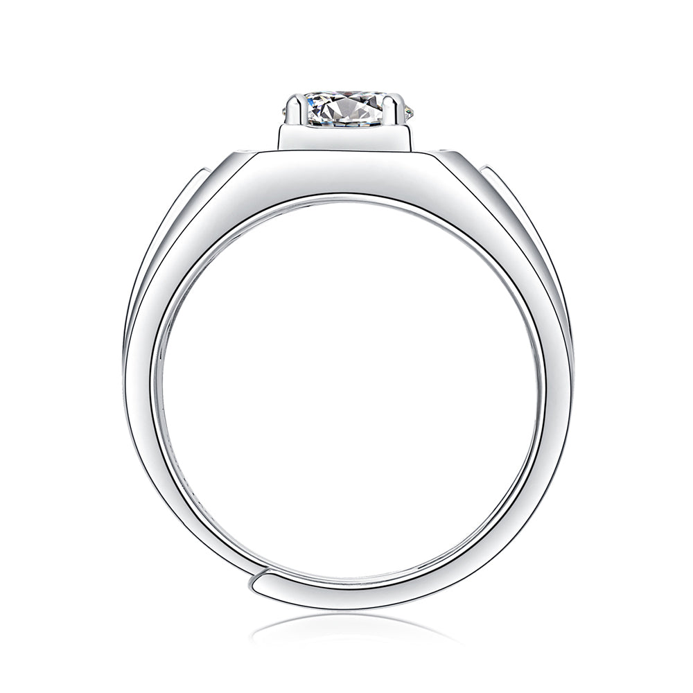 The Perfect 1ct 6.5MMMoissanite Ring for Every Occasion in Stunning Silver Sparkle