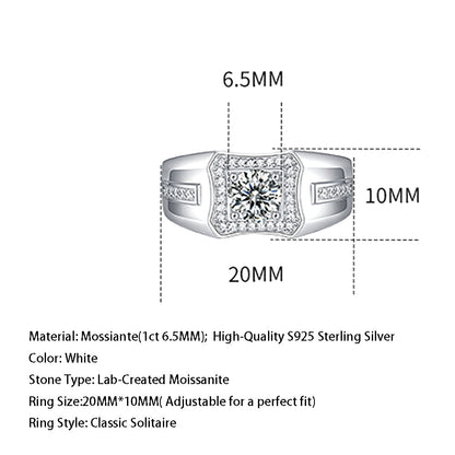 The Perfect 1ct 6.5MMMoissanite Ring for Every Occasion in Stunning Silver Sparkle