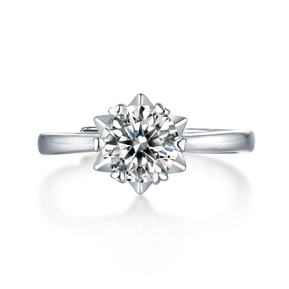 Women's 1ct 6.5MM Moissanite Solitaire in Sterling Silver: Redefining Elegance