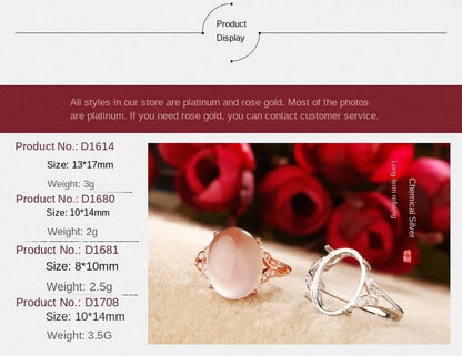 Simple silver jewelry S925 sterling silver ring holder  wholesale