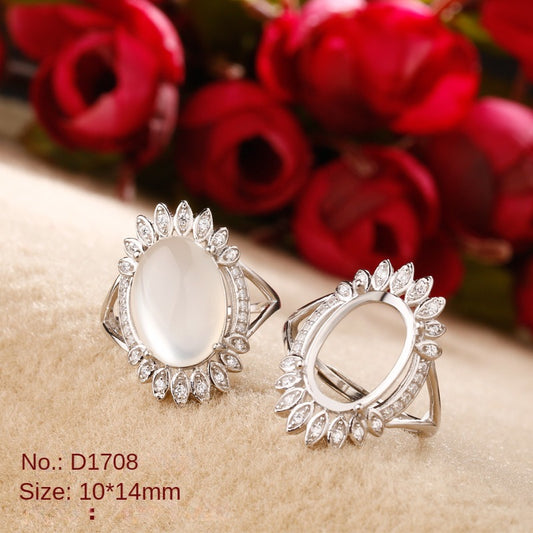 Simple silver jewelry S925 sterling silver ring holder  wholesale