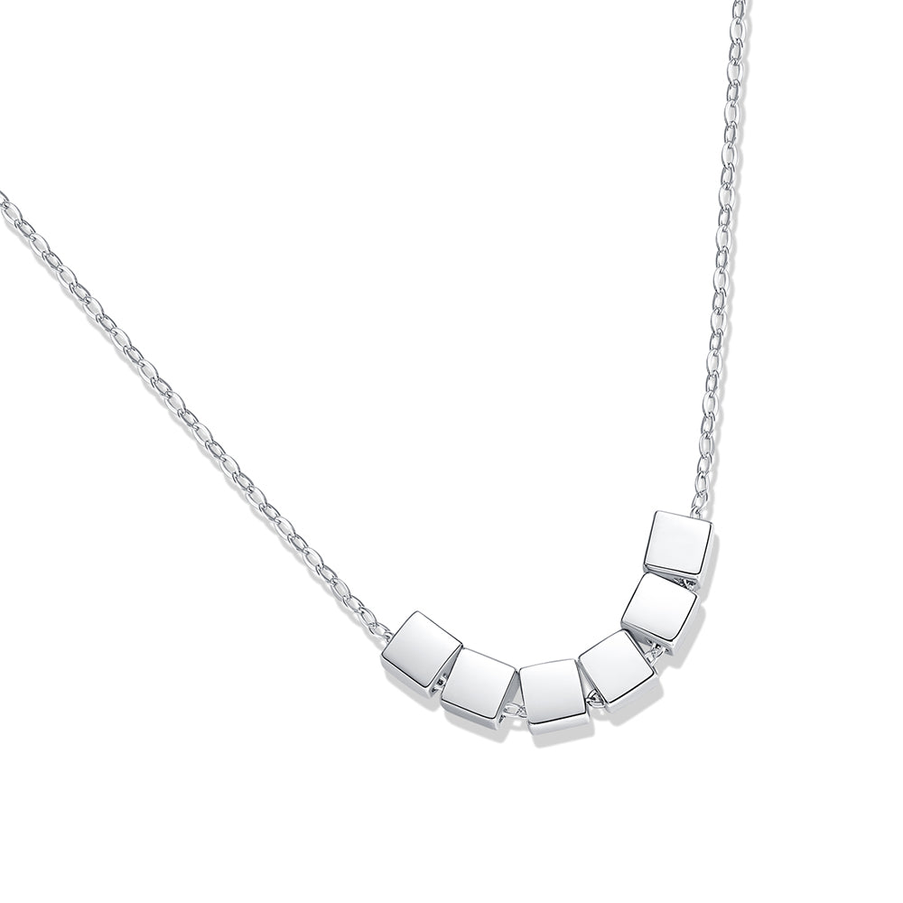 LOVE 0.15ct Round Moissanite Necklace on S925 Silver Chain: Timeless Elegance