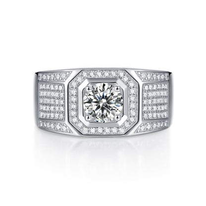 Sterling silver Moissanite ring with a sophisticated shine